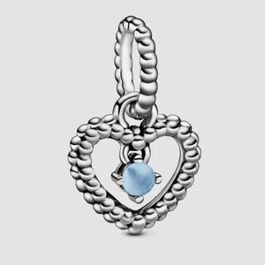PANDORA Sky Blue Dangle Charm in Sterling Silver S925 ALE With Pouch Retired